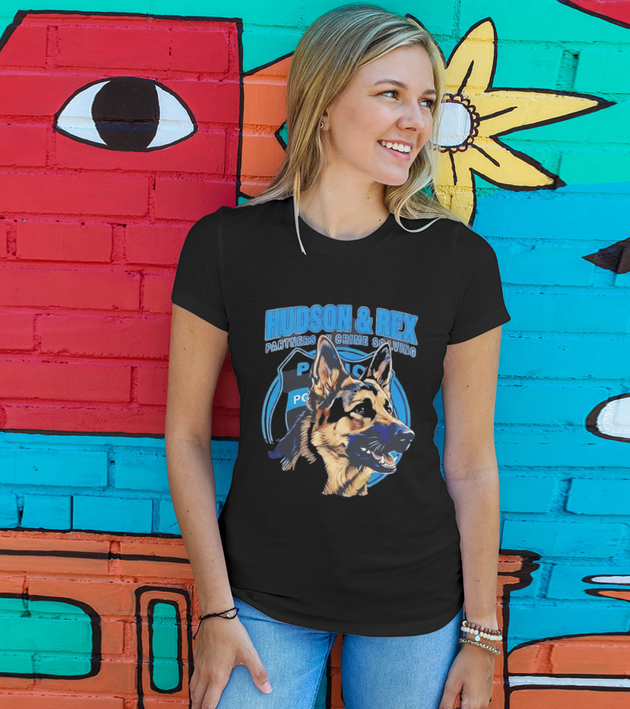 Hudson & Rex German Shepherd Partners In Crime Solving Police T-Shirt