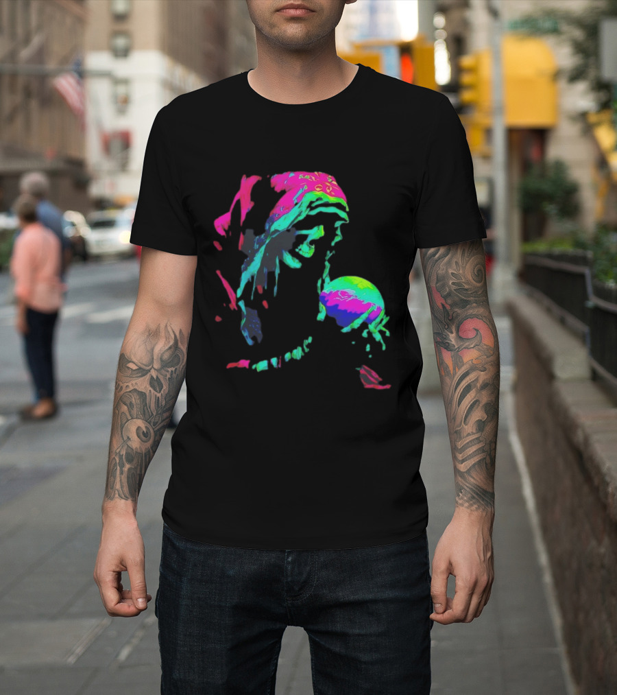 Skeleton The Prophet Psychedelic Vivid Colors Alışveriş Yap T-Shirt