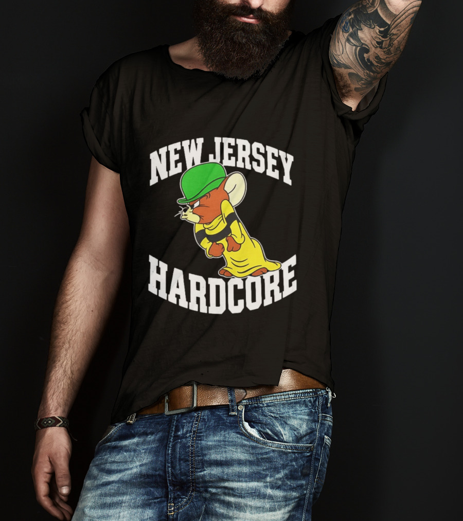 New Jersey Hardcore Jerry Mouse Green Cap T-Shirt