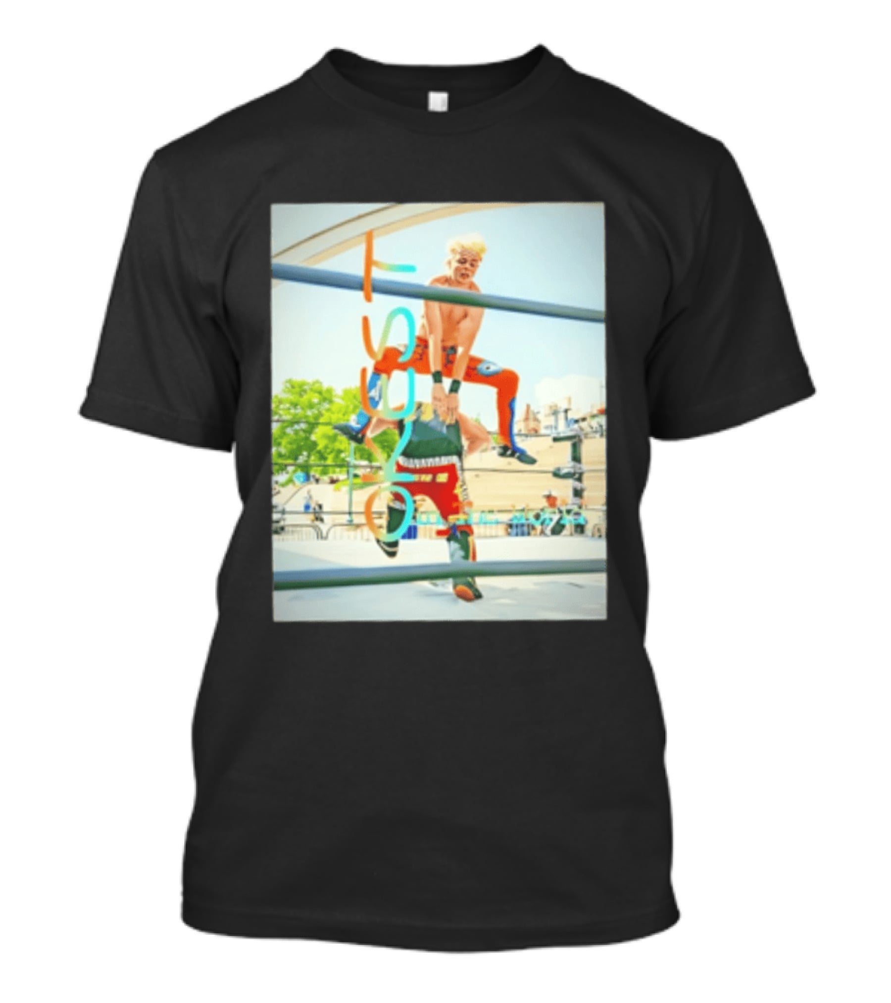 OKest Leapfrog In The World Wrestling Event Colorful Spectacle T-Shirt