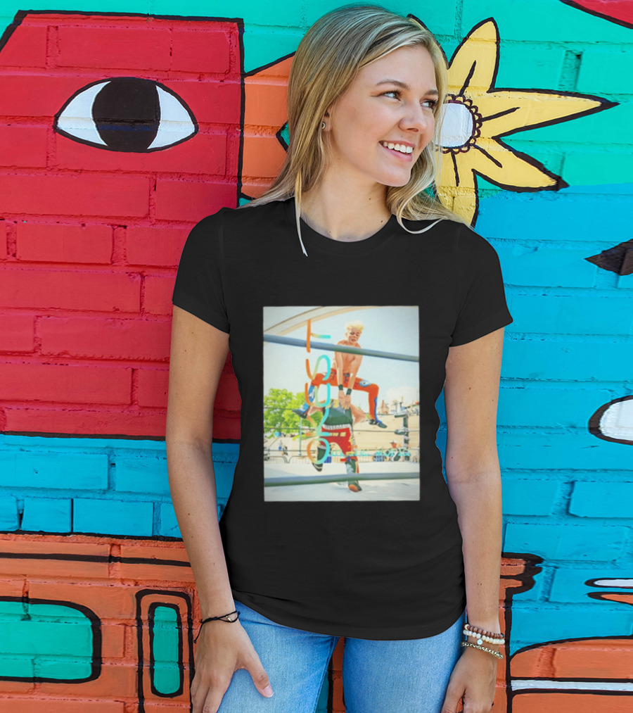 OKest Leapfrog In The World Wrestling Event Colorful Spectacle T-Shirt