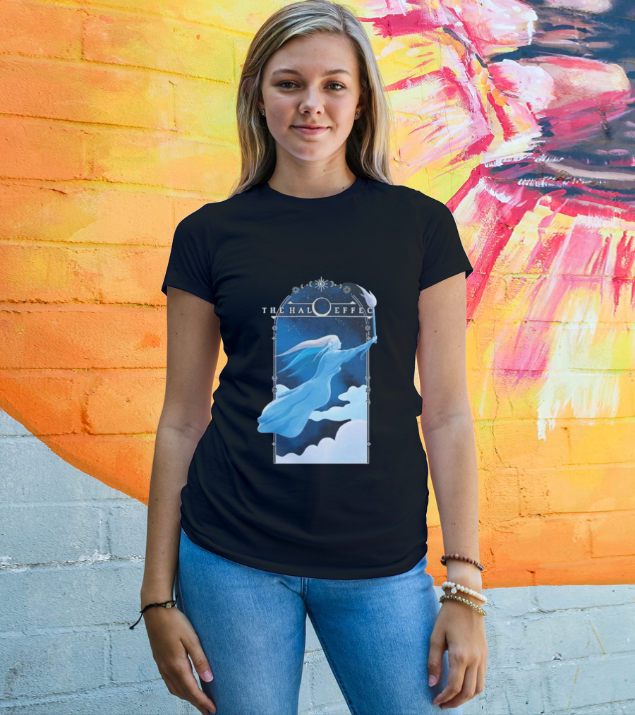 The Halo Effect Blue Lady Ethereal Night Sky Celestial T-Shirt