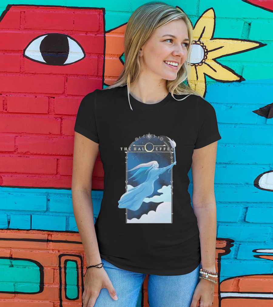 The Halo Effect Blue Lady Ethereal Night Sky Celestial T-Shirt