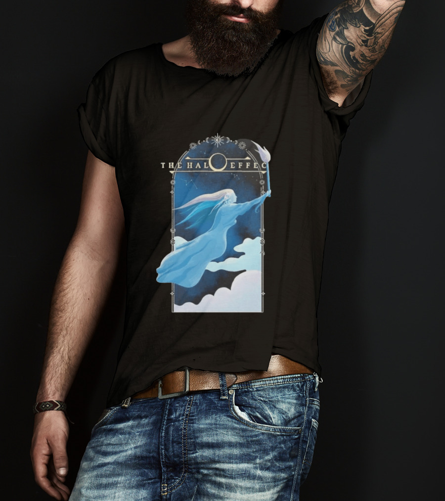 The Halo Effect Blue Lady Ethereal Night Sky Celestial T-Shirt