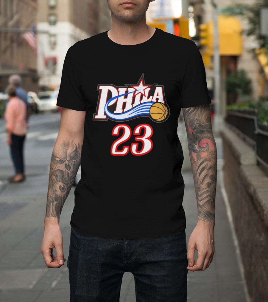 Phila Basketball LeBron James 23 Philadelphia 76ers Jersey T-Shirt