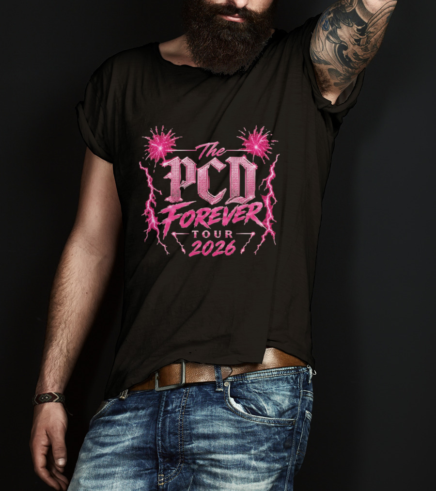 The PCD Forever Tour 2026 Pink Fireworks And Lightning T-Shirt