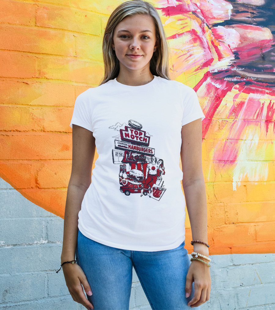 Top Notch Hamburgers Liberty Car Drink Charcoal Vibes T-Shirt