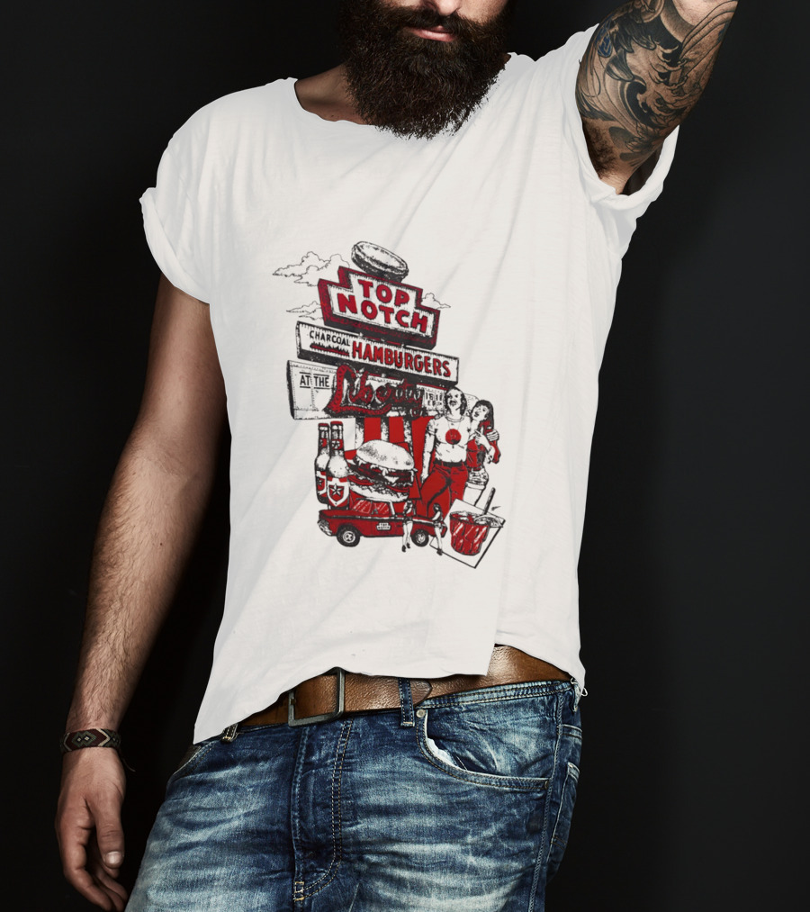 Top Notch Hamburgers Liberty Car Drink Charcoal Vibes T-Shirt