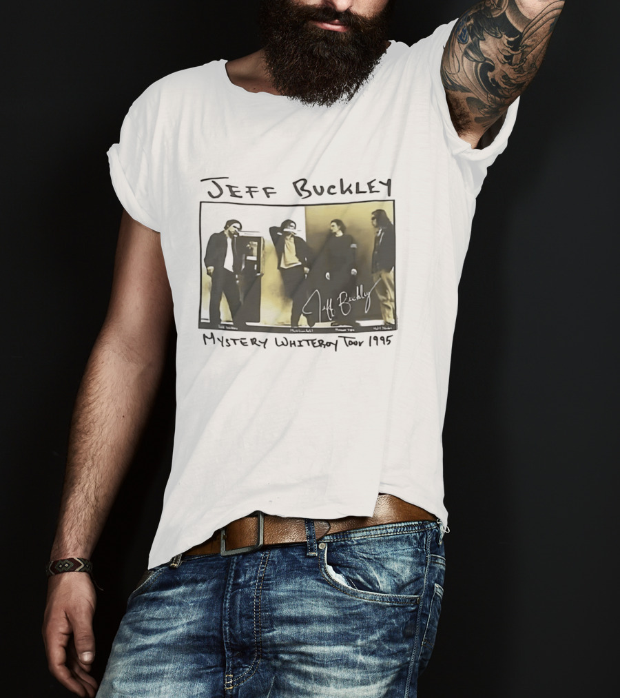 Jeff Buckley Mystery Whiteroy Tour 1995 Signature Image T-Shirt