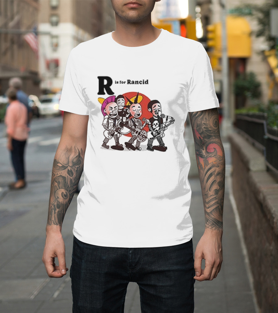 R Is For Rancid Punk Band Cartoon Characters T-Shirt