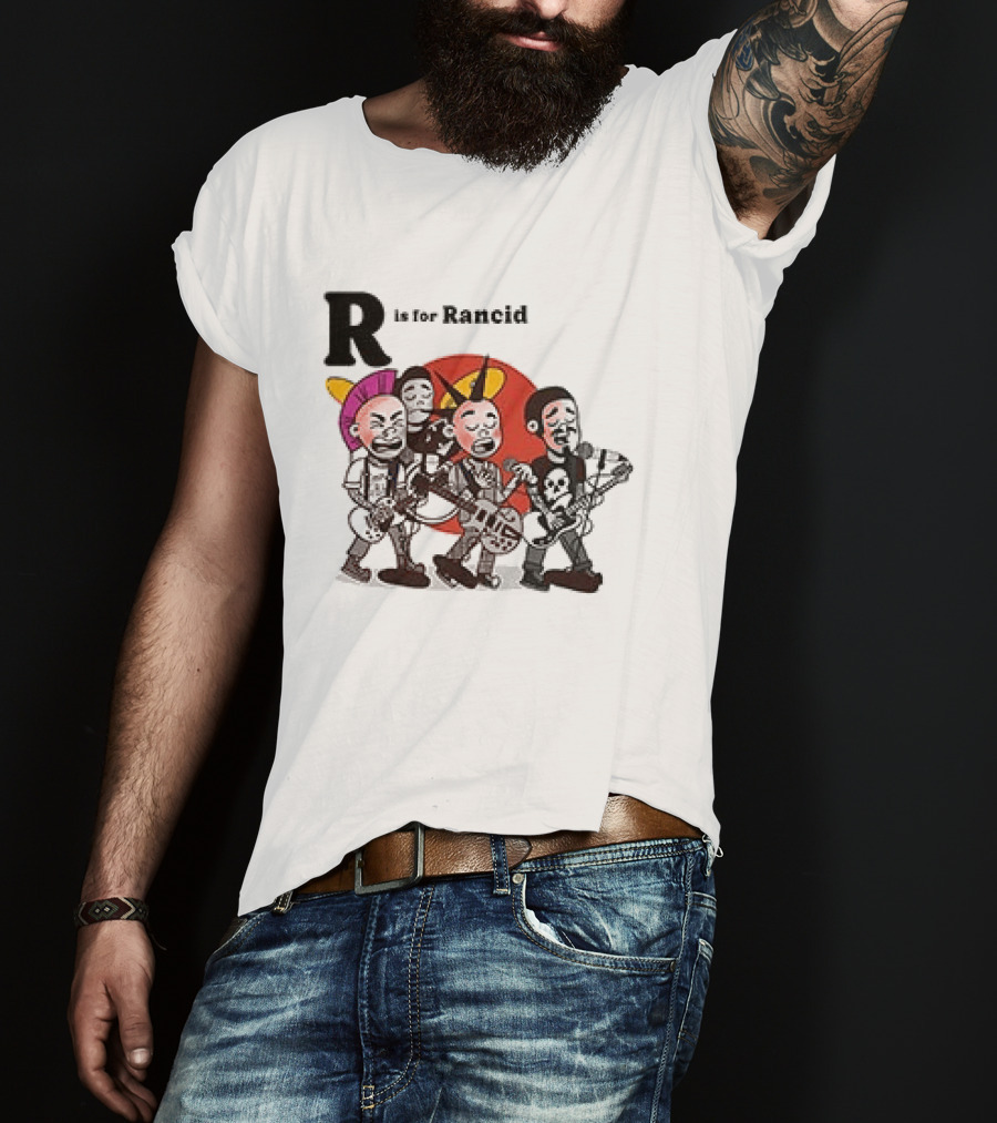 R Is For Rancid Punk Band Cartoon Characters T-Shirt
