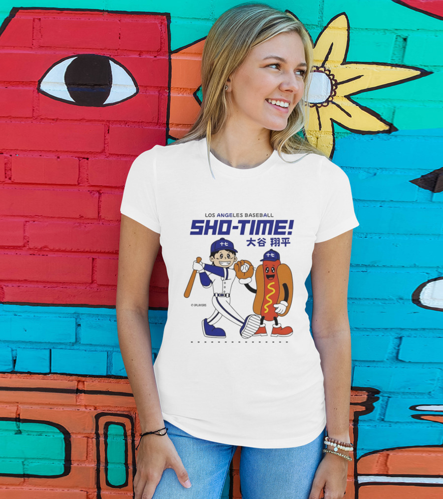 Los Angeles Baseball Shohei Ohtani Sho Time Animated Characters T-Shirt