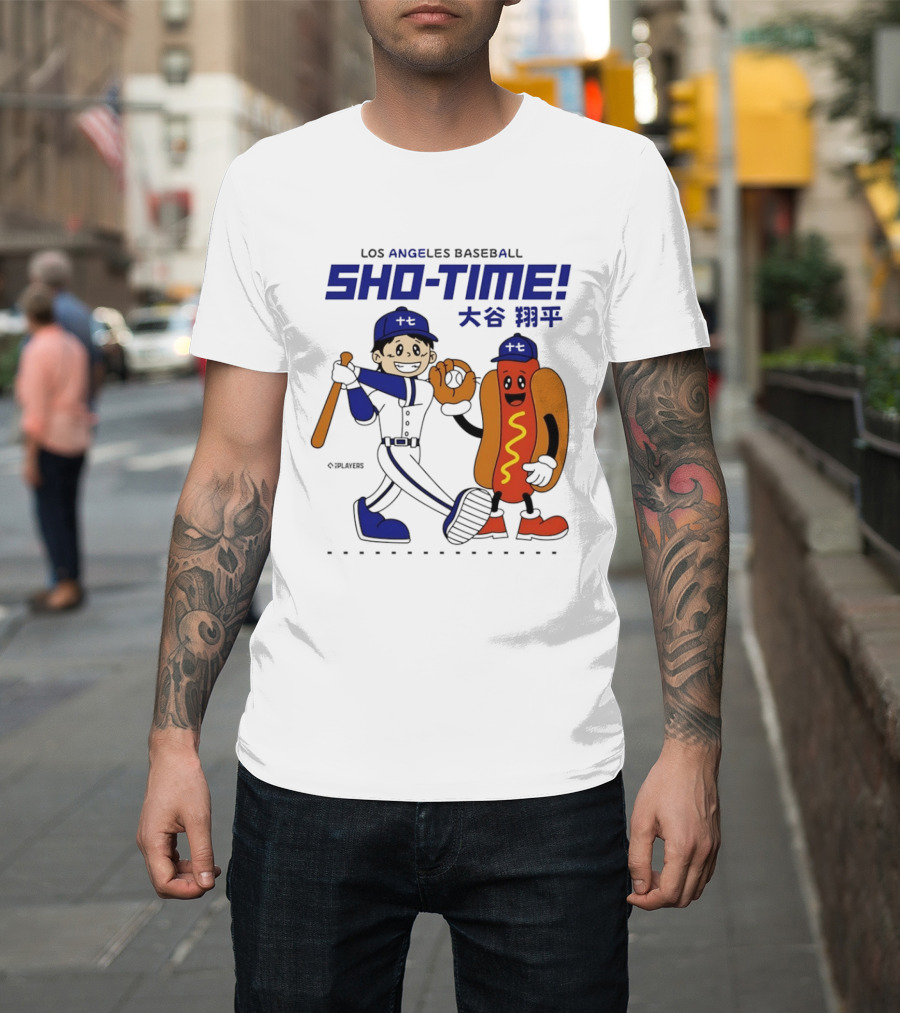 Los Angeles Baseball Shohei Ohtani Sho Time Animated Characters T-Shirt