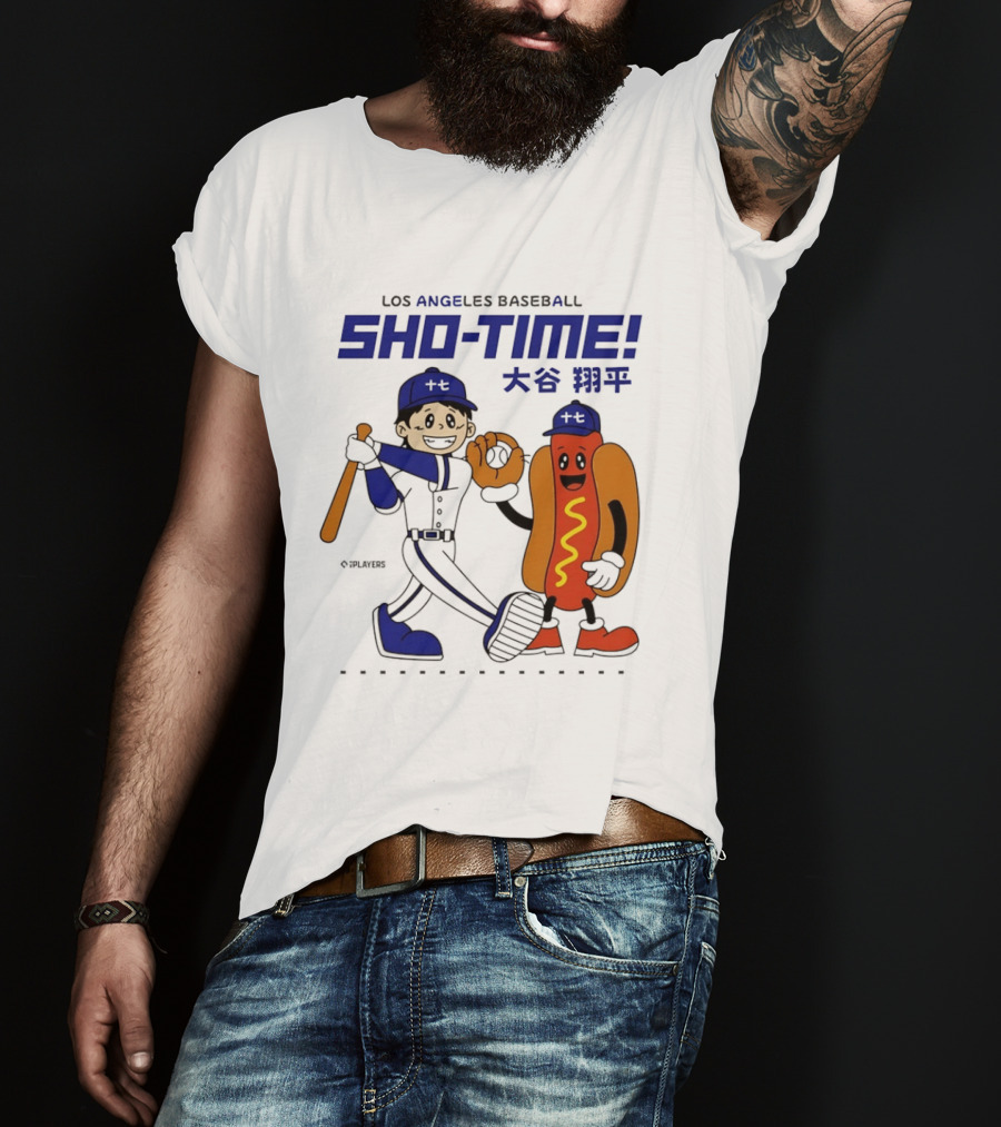 Los Angeles Baseball Shohei Ohtani Sho Time Animated Characters T-Shirt