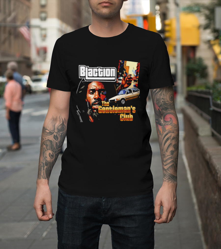 Blaction The Gentleman's Club Smoking Man Beige Sedan T-Shirt