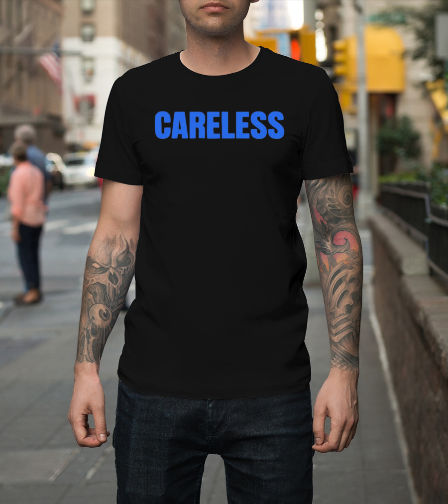 Careless Minimalist Bold Blue T-Shirt