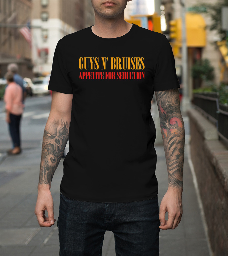 Guys N' Bruises Appetite For Seduction Yellow Red T-Shirt