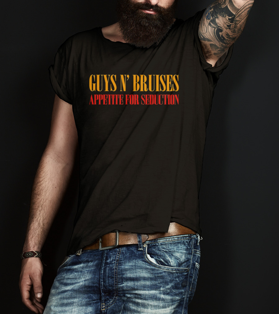 Guys N' Bruises Appetite For Seduction Yellow Red T-Shirt