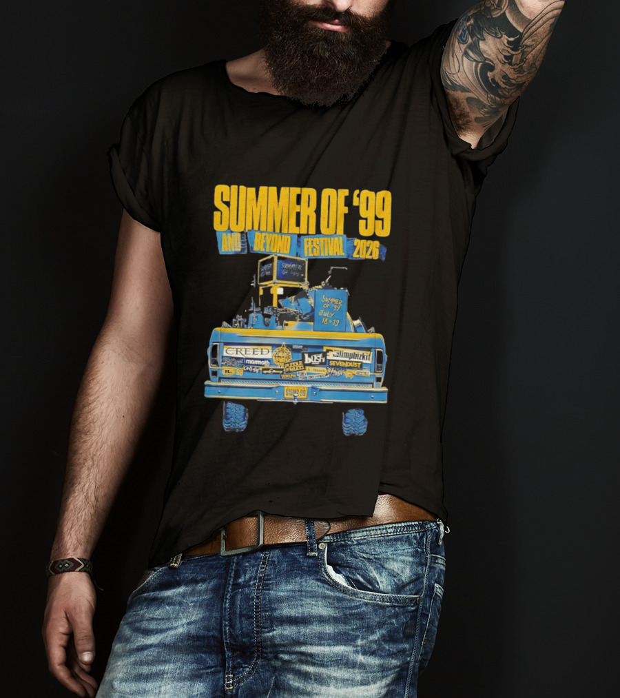 Summer Of '99 And Beyond Festival 2026 Creed Limp Bizkit Sevendust July 18 19 T-Shirt
