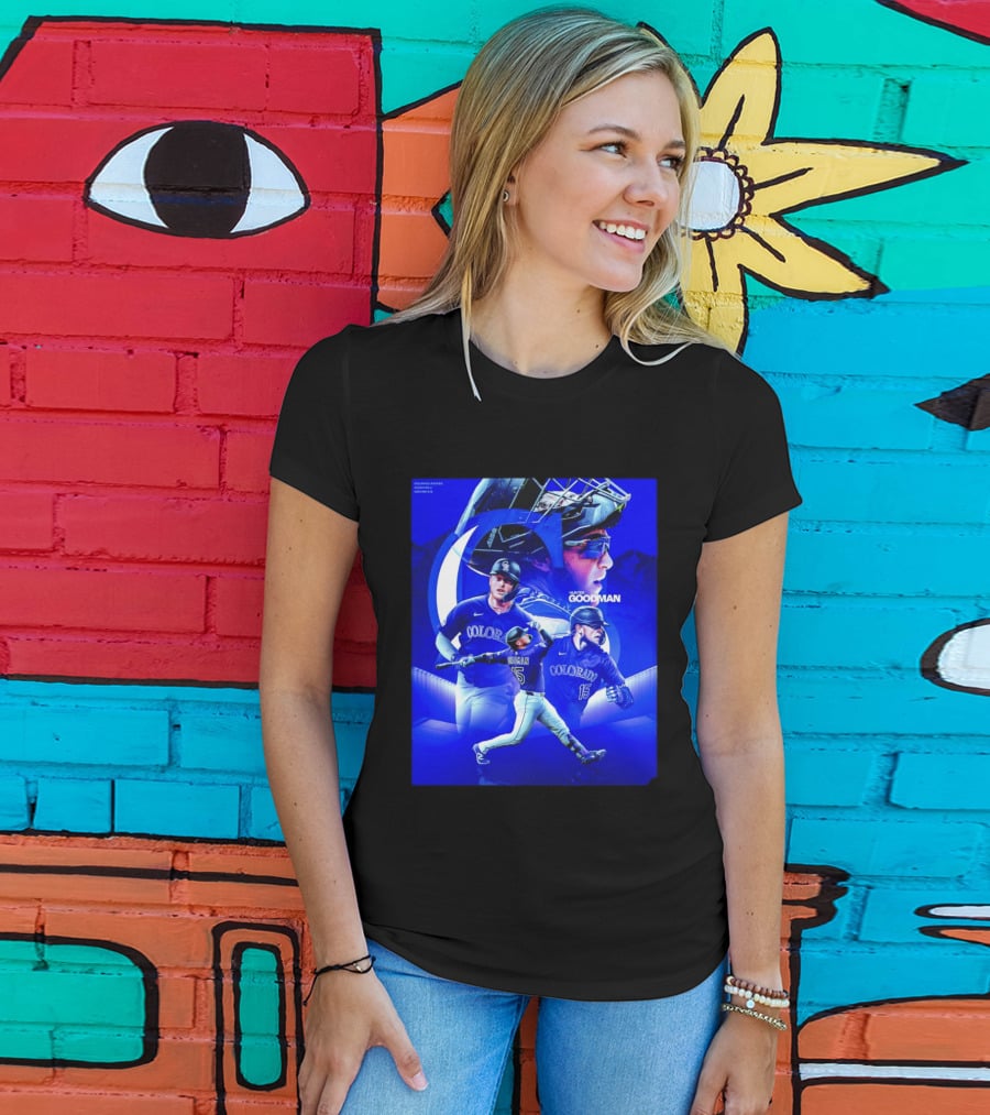 Colorado Rockies Hunter Goodman Catcher Number 15 T-Shirt