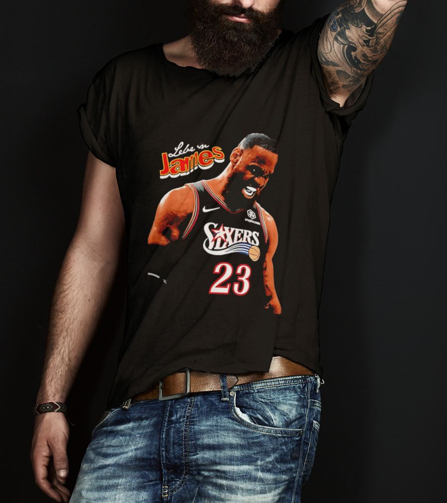 Lebron James Philadelphia 76ers Nike 23 Bootleg Mashup T-Shirt