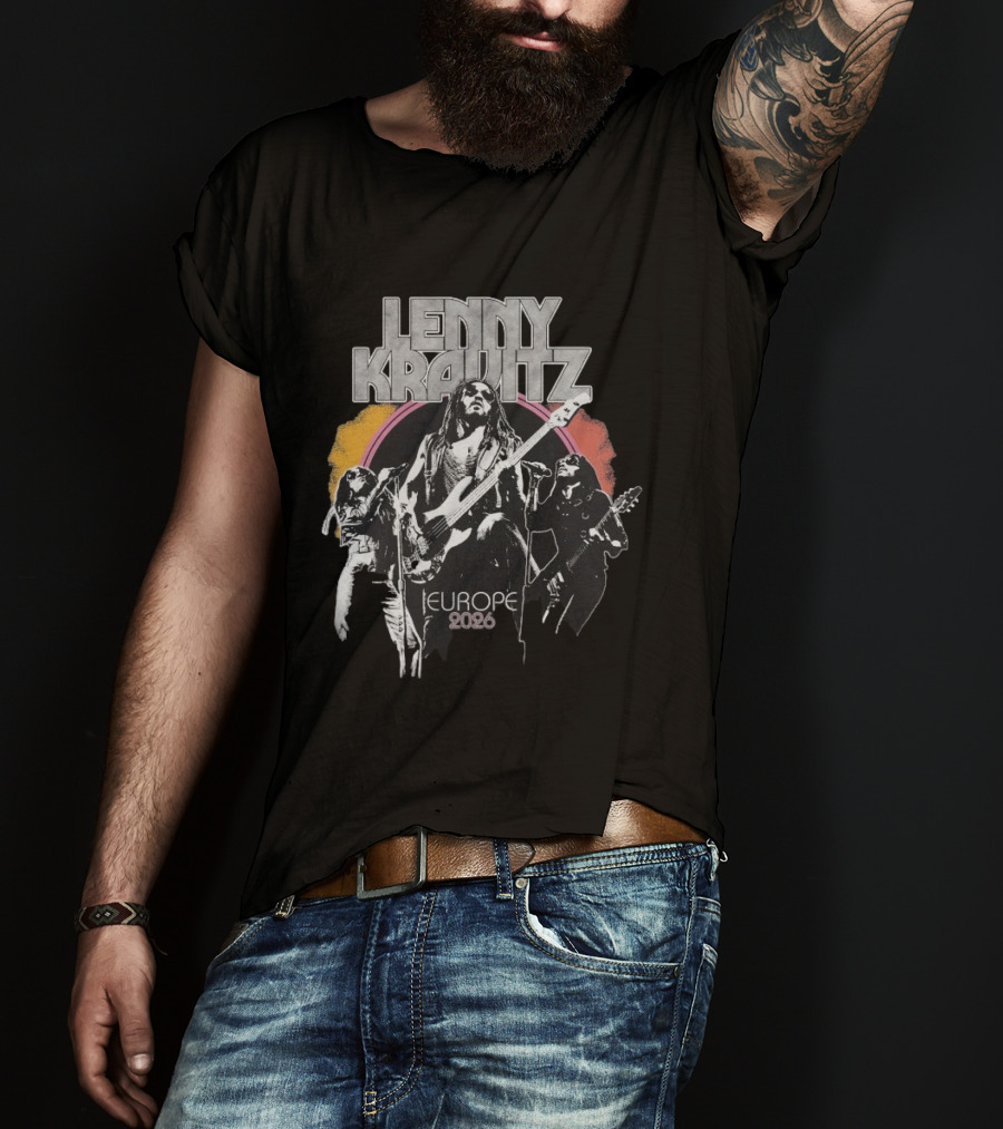 Lenny Kravitz 2026 Tour Europe Retro Rock T-Shirt