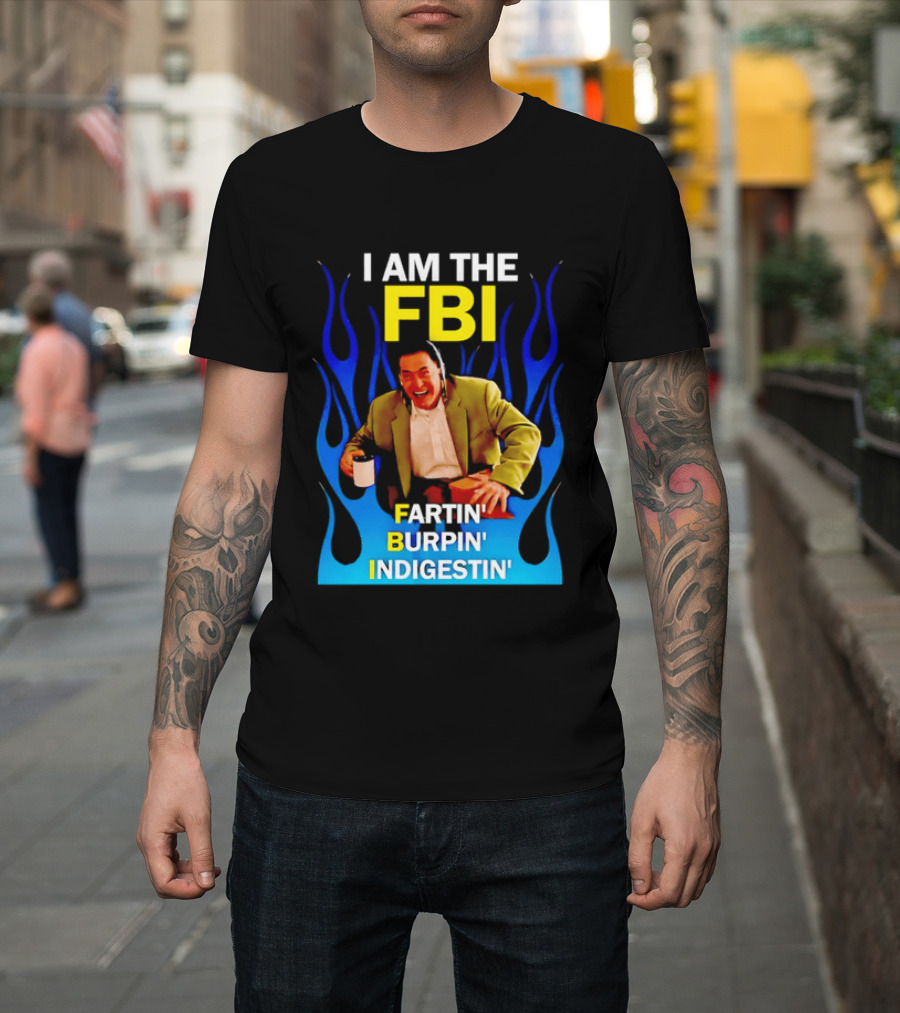 I Am The FBI Dale Cooper Fartin' Burpin' Indigestin' Flames T-Shirt