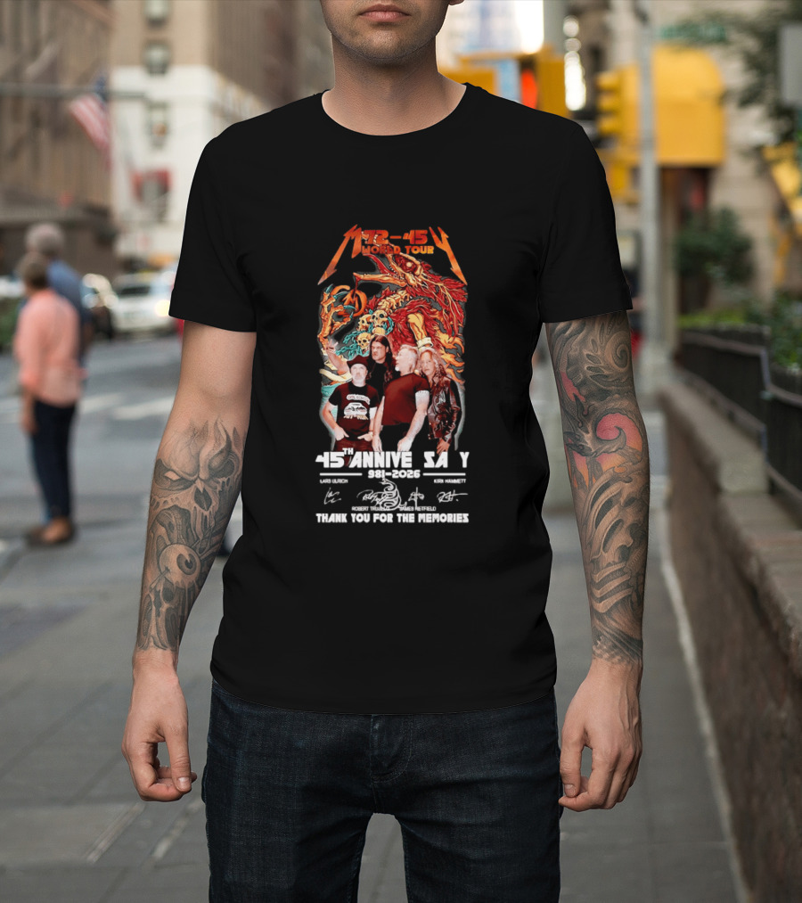 M72 45 World Tour 45th Anniversary 1981 2026 Thank You For The Memories T-Shirt