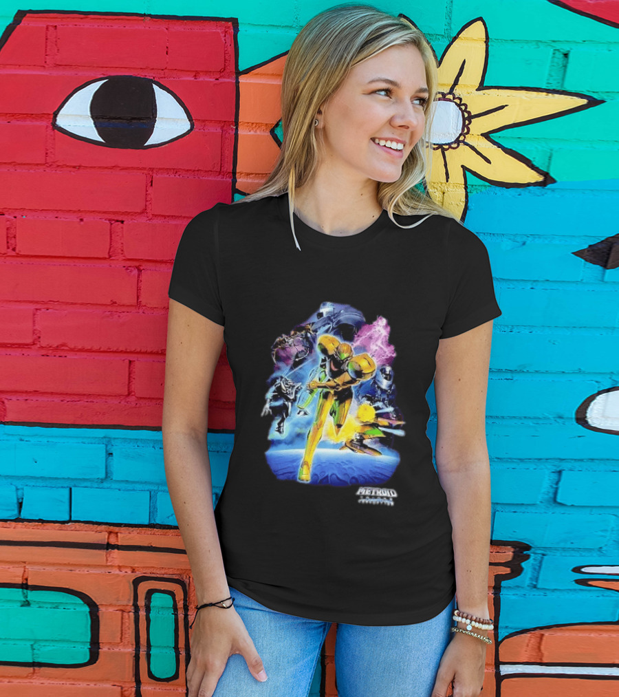 Metroid Prime 3 Corruption Samus Aran Action Scene T-Shirt