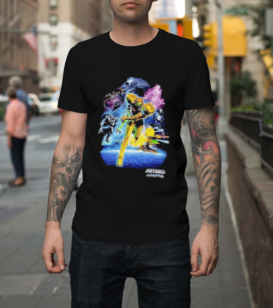 Metroid Prime 3 Corruption Samus Aran Action Scene T-Shirt