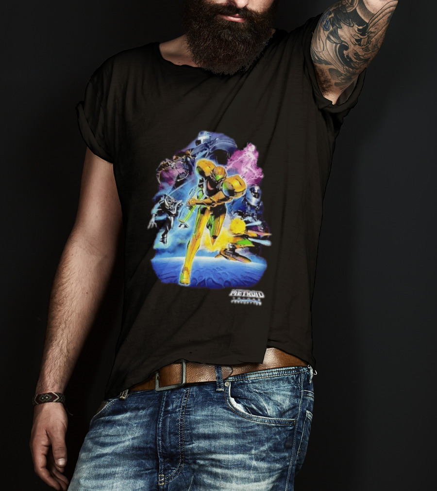 Metroid Prime 3 Corruption Samus Aran Action Scene T-Shirt