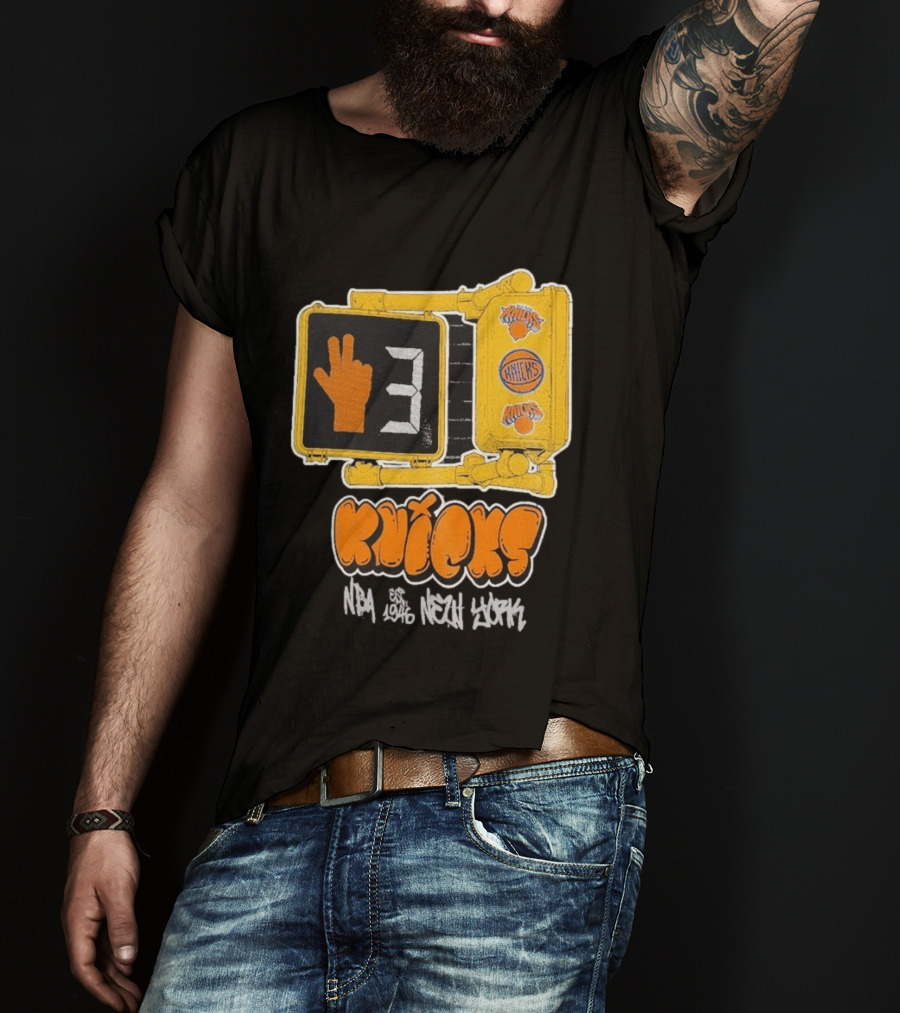 Knicks NBA Street Style Hand Sign Look B4 Crossing T-Shirt