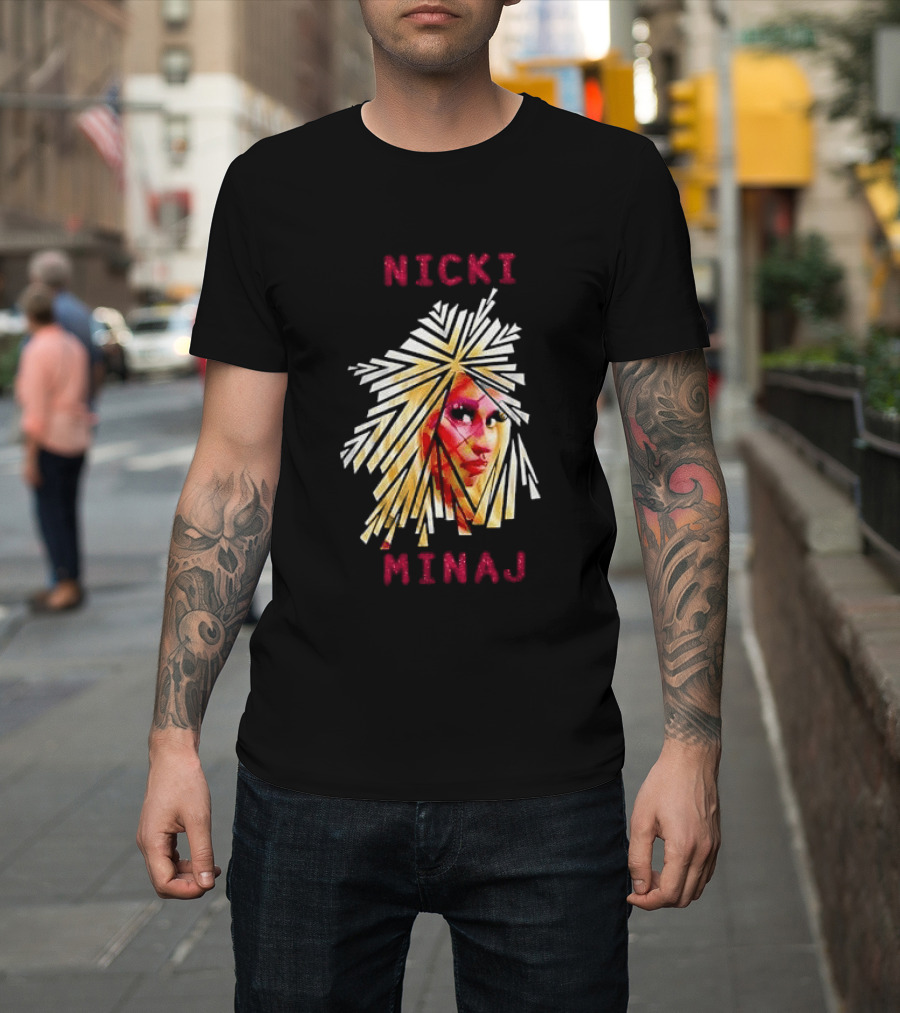 Nicki Minaj Stylized Face Art Fan T-Shirt