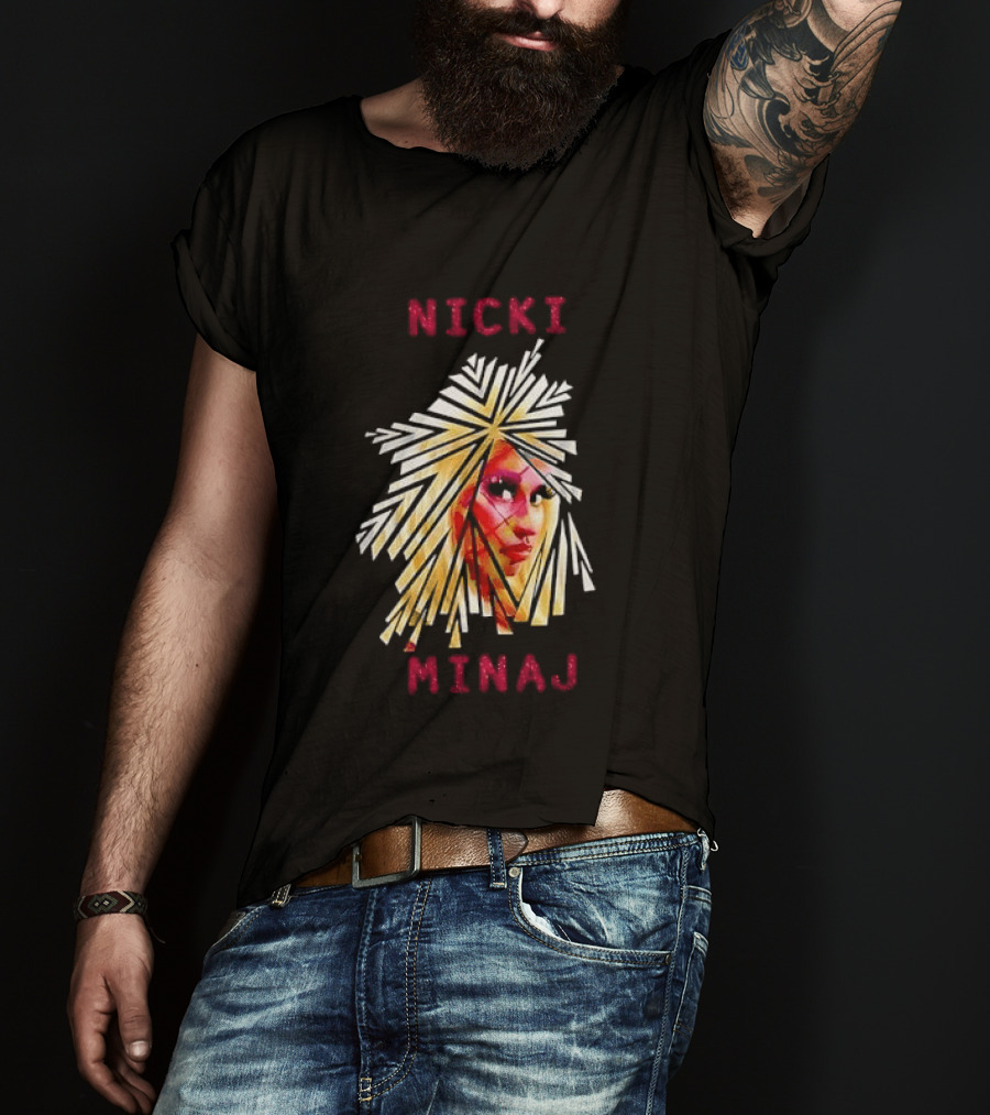 Nicki Minaj Stylized Face Art Fan T-Shirt