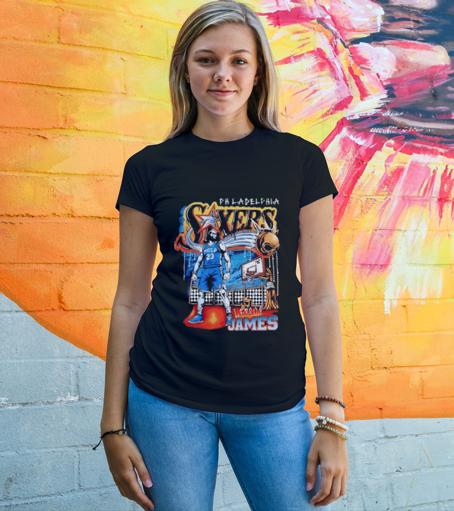 Philadelphia Sixers Basketball L. Ferron James 23 T-Shirt