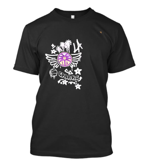 LA Sparks Graffiti Wings Basketball Stars T-Shirt