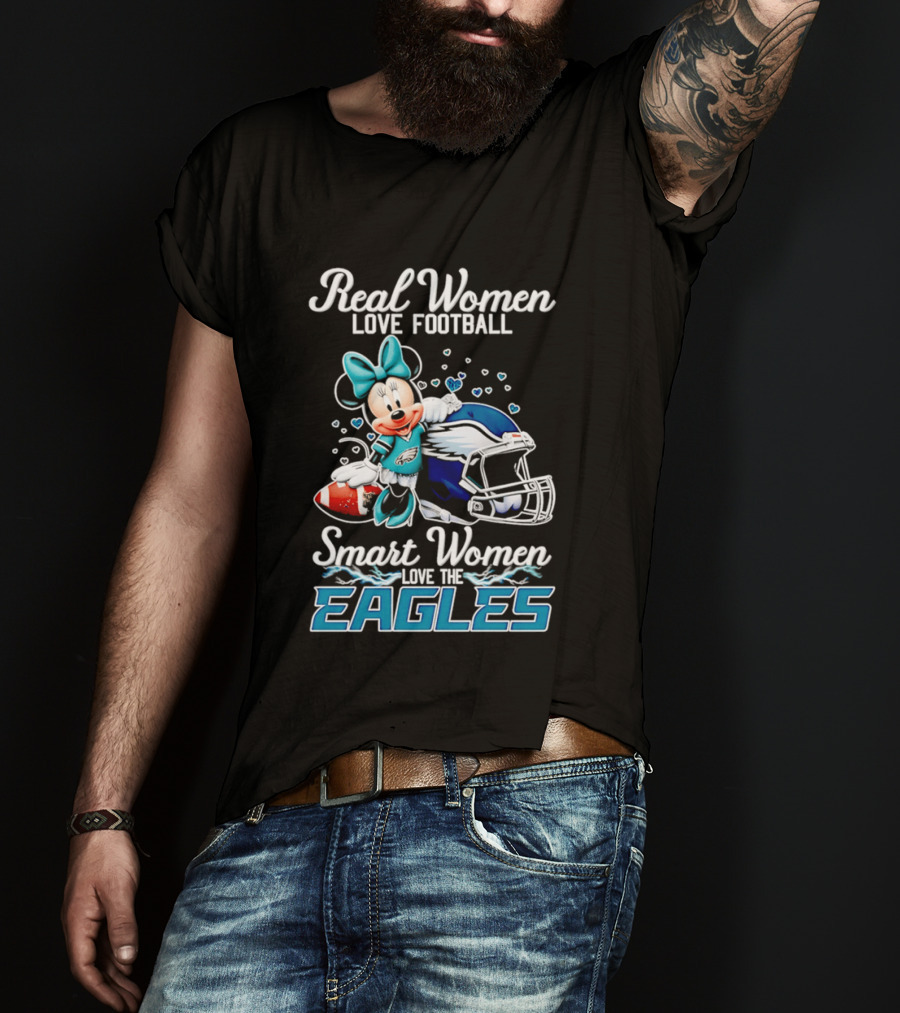 Real Women Love Football Smart Women Love The Eagles Minnie T-Shirt