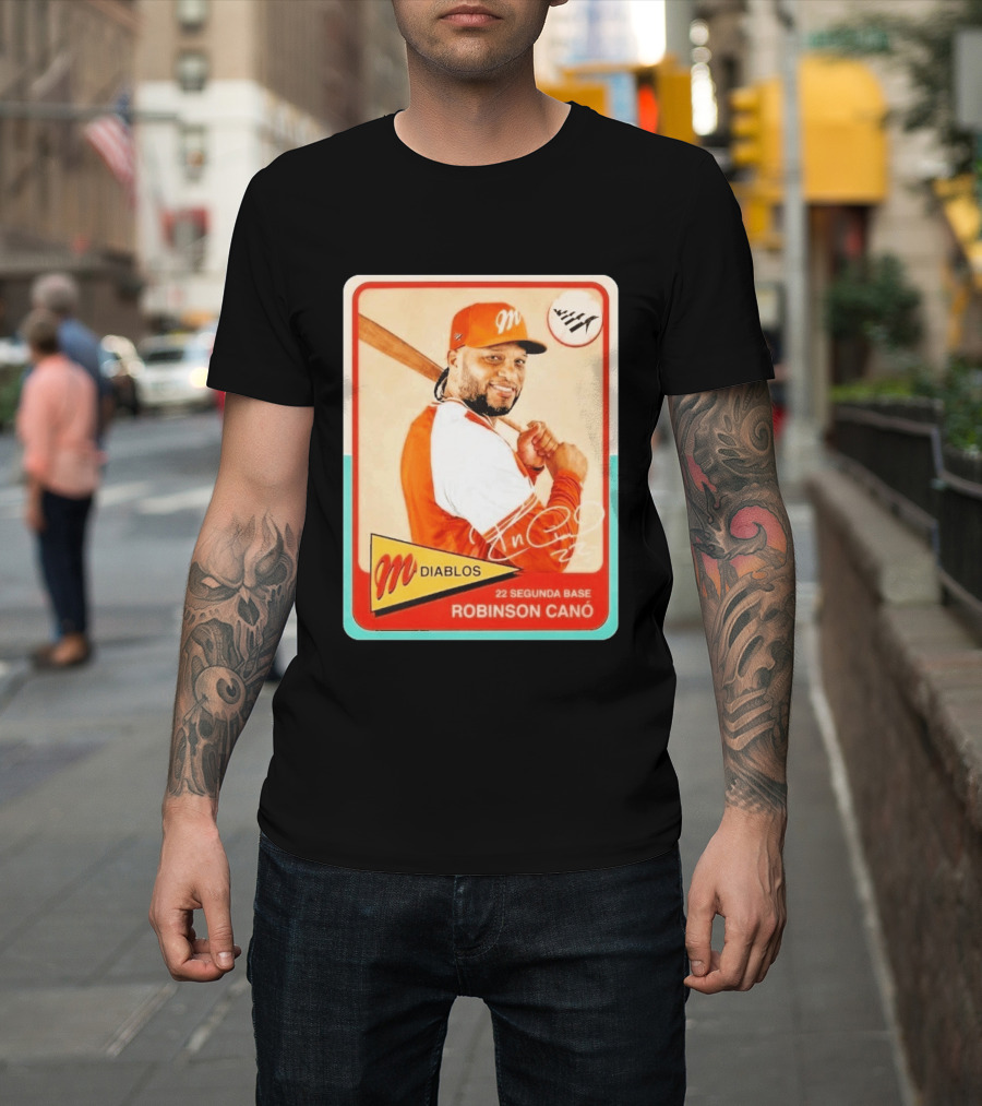 Robinson Canó Diablos 22 Segunda Base Baseball Card T-Shirt