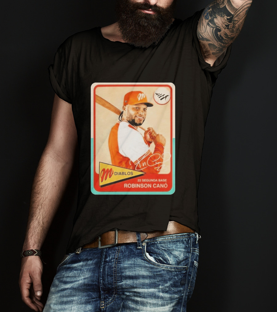 Robinson Canó Diablos 22 Segunda Base Baseball Card T-Shirt