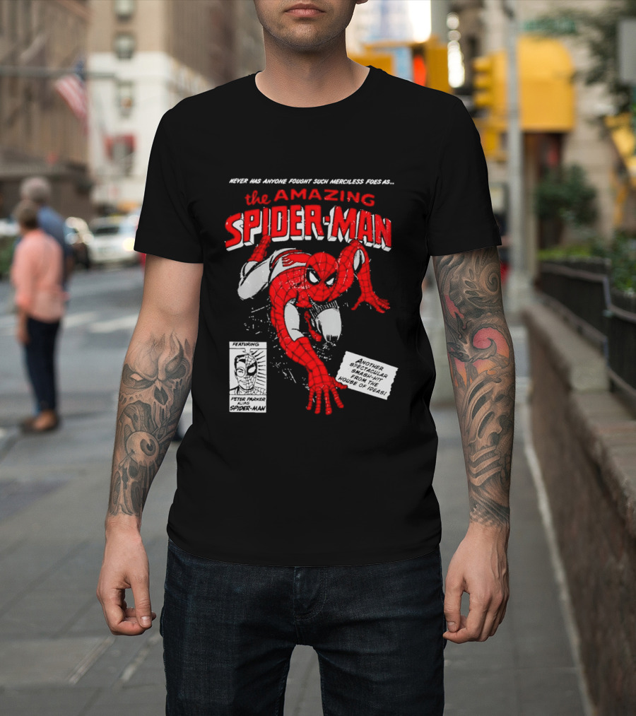 Never Has Anyone Fought Such Merciless Foes As The Amazing Spider Man Marvel Superhero T-Shirt