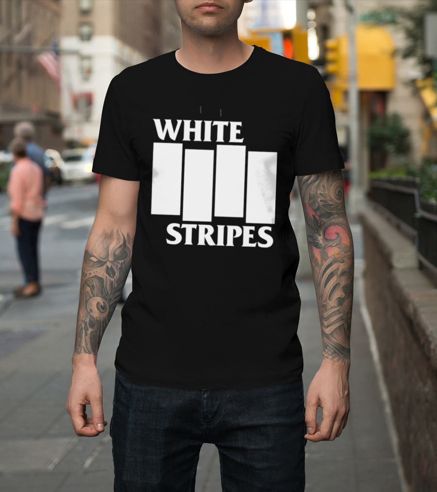 The White Stripes Band Name With Iconic Bar T-Shirt