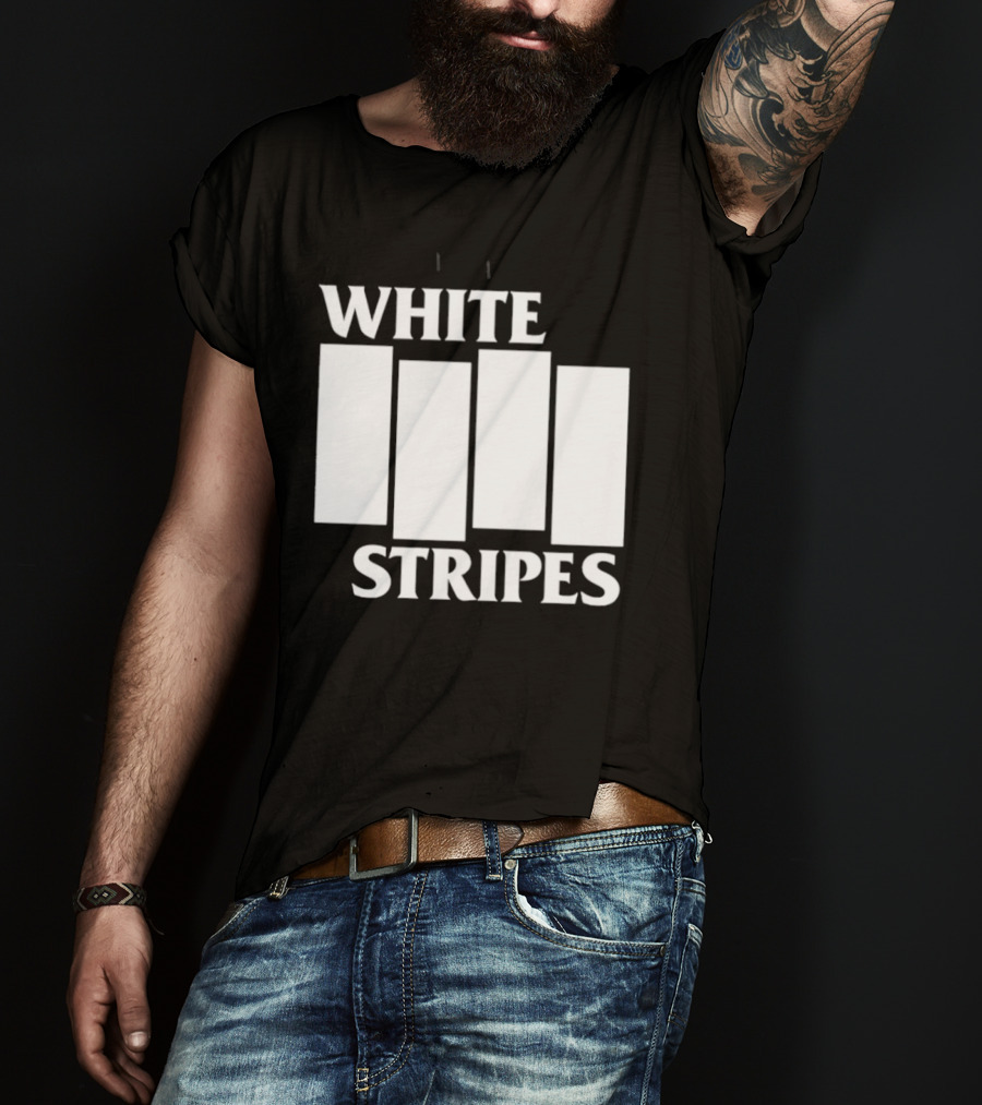 The White Stripes Band Name With Iconic Bar T-Shirt