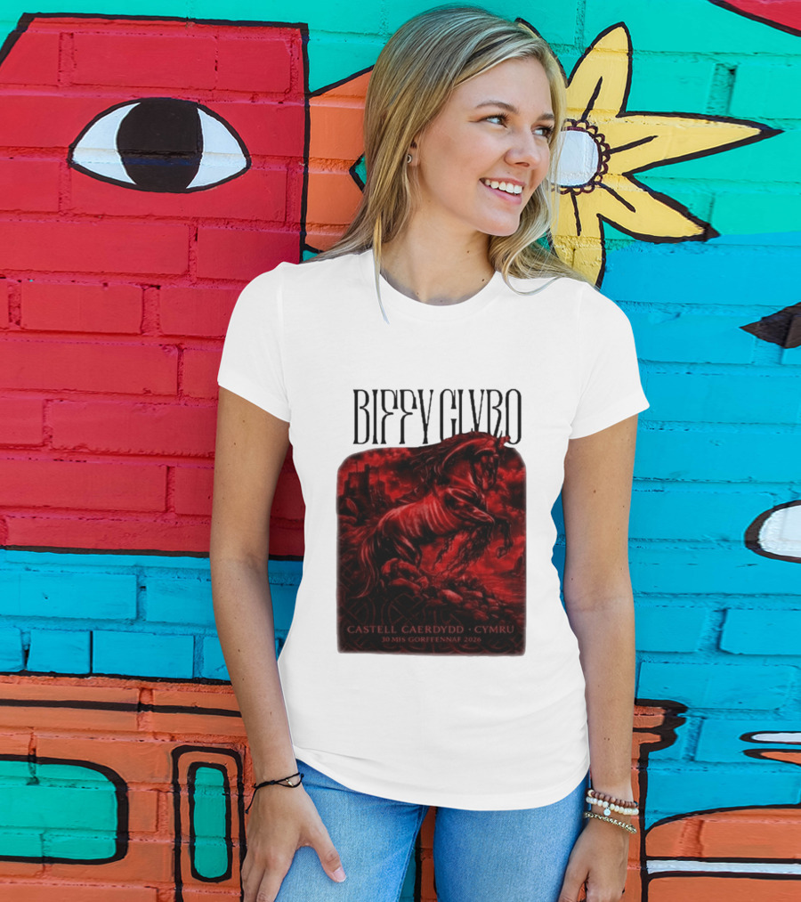 Biffy Clyro Castell Caerdydd Cymru 30 Mis Gorffennaf 2026 T-Shirt