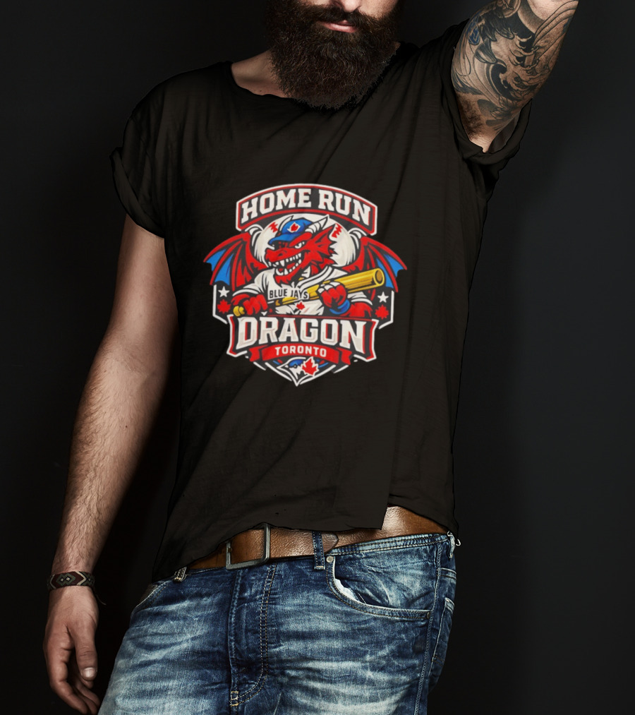 Toronto Blue Jays Home Run Dragon Toronto Royal Blue T-Shirt