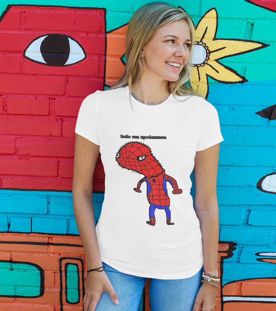 Helo Am Spoderman Spiderman Marvel Superhero Meme 2026 Comic Book T-Shirt