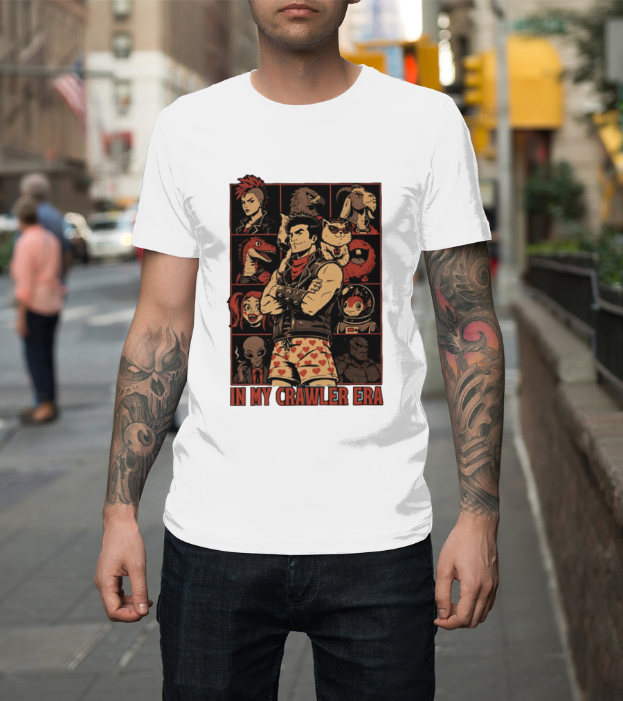 In My Crawler Era Retro Punk Characters And Animals T-Shirt