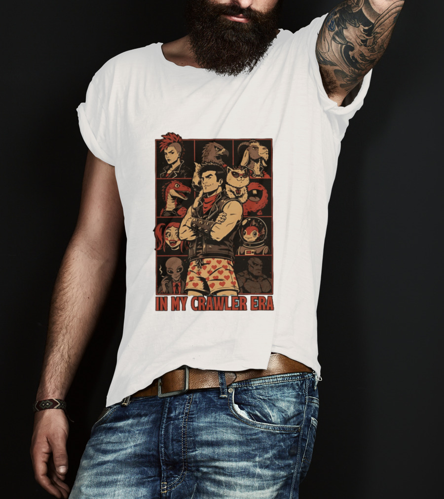 In My Crawler Era Retro Punk Characters And Animals T-Shirt