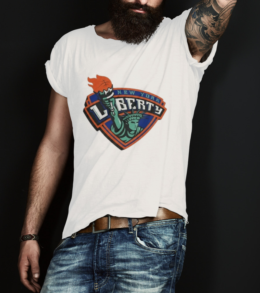 New York Liberty Leonie Fiebich Barclays Center Basketball Team T-Shirt
