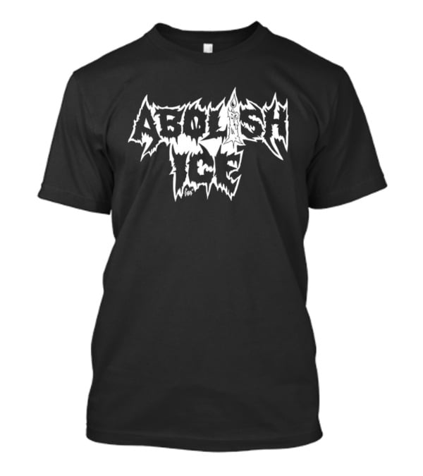 Abolish Ice Metal Font Spiky T-Shirt
