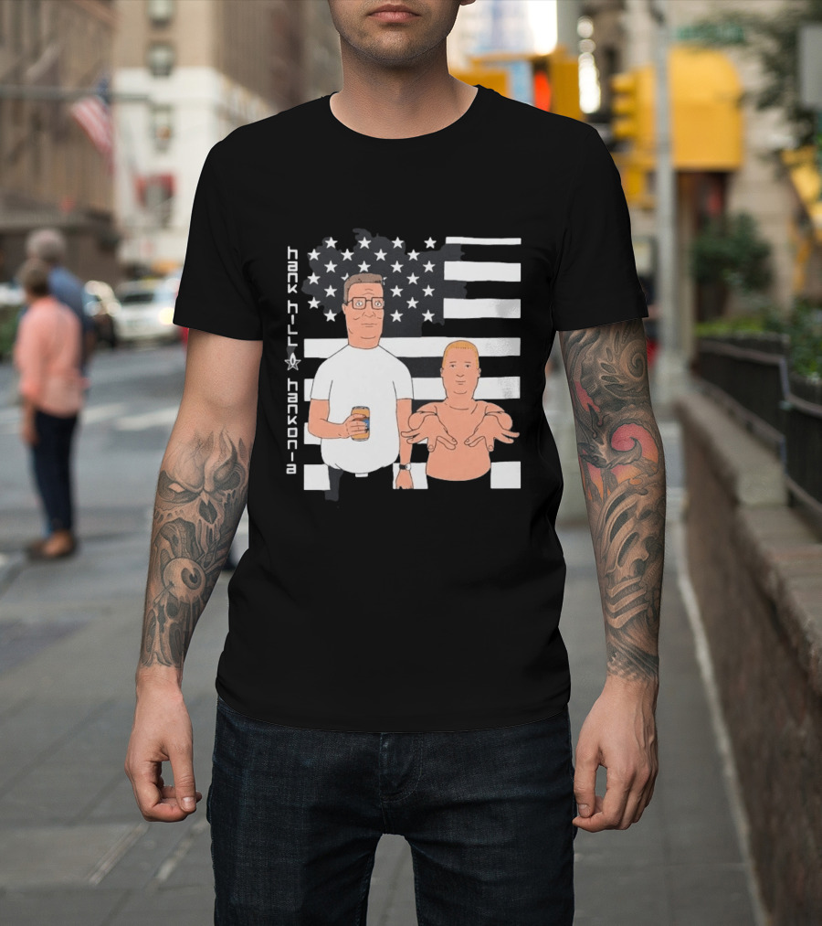 Hank Hill Hankonia American Flag Stars Stripes Characters T-Shirt